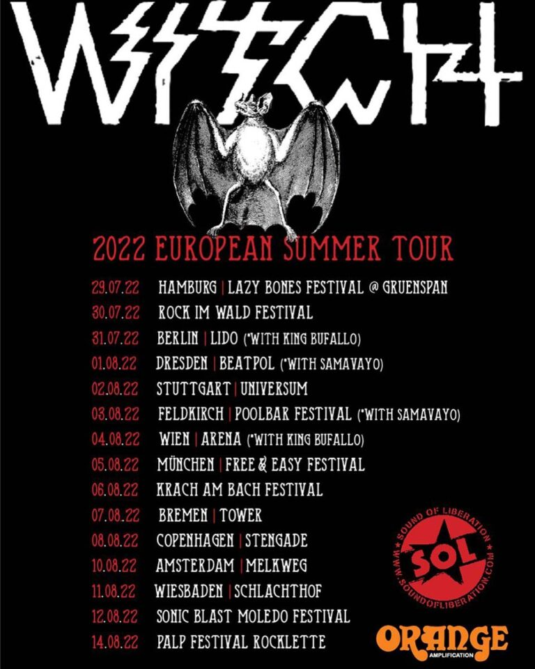 witchcraft band tour 2022